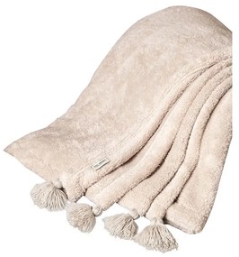 Cuvertură maro deschis din micropluș, cocolino 160x200 cm Puffy – Mijolnir