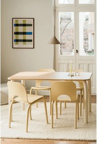 Masă de dining cu blat cu aspect de lemn de stejar 80x140 cm Meko – noo.ma