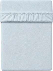 Cearșaf din fleece cu elastic MOLTON albastru glaciar 90 x 200 cm