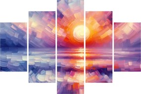 Tablou - Apus de soare artistic colorat (150x105 cm)