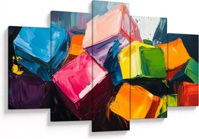 Tablou - Cuburi colorate (150x105 cm)