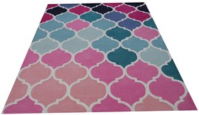 Covor Colors  Bedora, 120x170 cm, 100% lana, multicolor, finisat manual