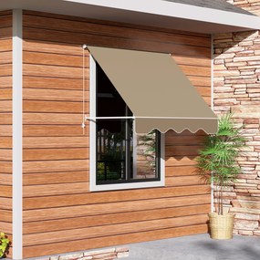 Outsunny Perdea de Soare Rulanta de Perete Bej, 180x70cm | Aosom Romania