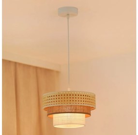 Brilagi - Lustr CEDAR LUNETA 1xE27/15W/230V pr. 25 ratan maro/crem