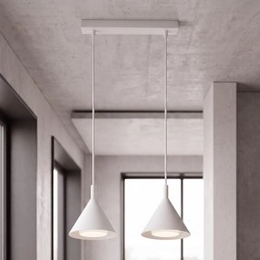 BRILAGI - Lustră suspendată pe cablu CONE DOUBLE 2xGX53/15W/230V albă