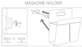 Suport de reviste din metal și din piele ecologică Bull L – LIND DNA