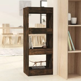813587 vidaXL Bibliotecă/Separator cameră, stejar fumuriu, 40x30x103 cm, PAL