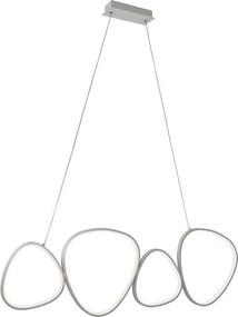 Lustră LED pe cablu HELIX LED/50W/230V argintie