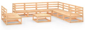 3075859 vidaXL Set mobilier de grădină, 10 piese, lemn masiv de pin