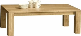 Masă lemn masiv natur cafea Hugo Stejar, 100 × 100 × 39 cm
