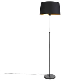 Lampă de podea neagră cu abajur negru 45 cm reglabil - Parte