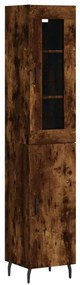 3199190 vidaXL Dulap înalt, stejar fumuriu, 34,5x34x180 cm, lemn prelucrat