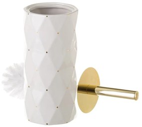 Perie de WC albă din ceramică Dottie – Casa Selección