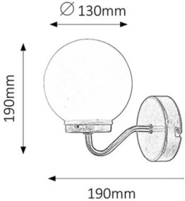 Rabalux 1302 - Corp de iluminat baie TOGO 1xE14/40W/230V