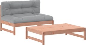 vidaXL Set mobilier de grădină cu perne, 2 piese, lemn masiv Douglas