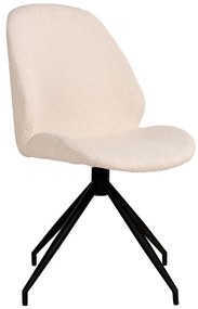 Monte Carlo scaun pivotant de luat masa ecobleather alb