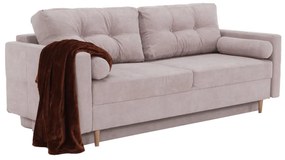Canapea extensibilă, roz antic textil Queens, AURELIA