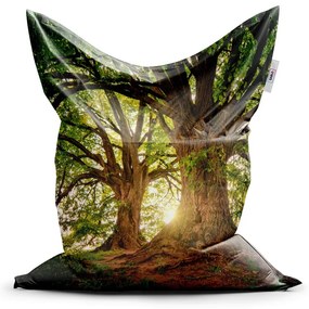 Sac de șezut Classic copaci - pentru copii, maro / verde