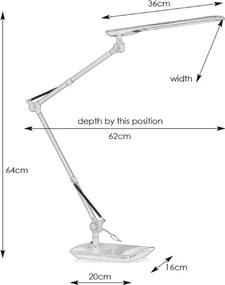 Markslöjd 105683 - LED Lampă de masă STUDY LED/5W/230V