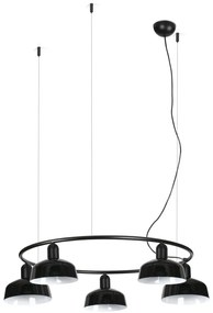 Lustra suspendata metal TATAWIN S 5L negru