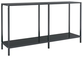 331695 vidaXL Masă consolă, negru, 140x35x75,5 cm, sticlă securizată