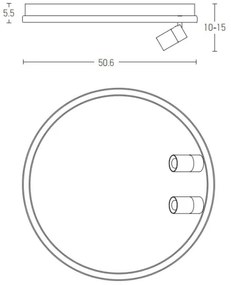 Plafonieră LED dimabilă LED/71W/230V negru Zambelis 22014