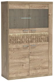 Vitrină Nature 05 (cu iluminat LED) (Stejar ribbeck). 1057909