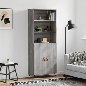 vidaXL Dulap înalt, gri sonoma, 69,5x34x180 cm, lemn compozit