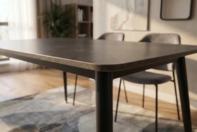 Masa dining cu blat ceramic Milano gri 140x80cm