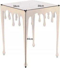 Masuta deosebita design picatura Liquid Line S 45cm, auriu