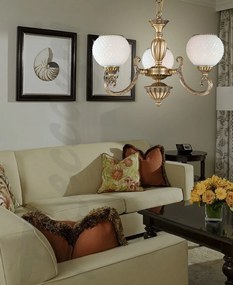 Candelabru din alama cu 3 brate design italian 8450