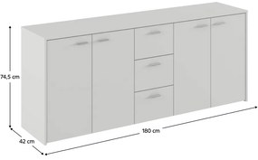 Dulap HUGOS 180, alb