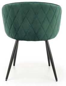Set 4 scaune K430 velvet verde
