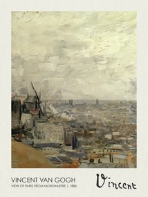 Reproducere View of Paris from Montmartre (1886), Vincent van Gogh