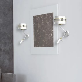 Lampă de perete ULTIMO 1xE27/40W/230V + 1xGU10/MR11/7W albă