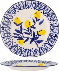 Farfurie din ceramică pictată manual, design mediteranean, 27x3 cm, „Maxima"