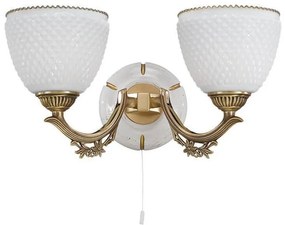 Aplica clasica cu 2 brate din alama design italian 8656