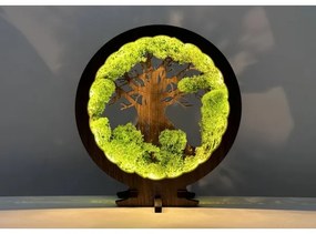 Li-Go 23604/DUB2 - Decorațiune de masă LED reglabilă, 12W/230V, 20x22 cm, finisaj stejar