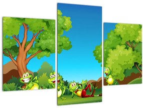 Tablou - Broscuțe vesele (90x60 cm)