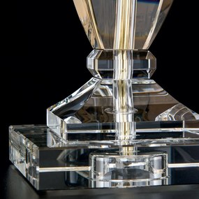 Veioza design decorativ cu cristal K9 POKAL crem/auriu