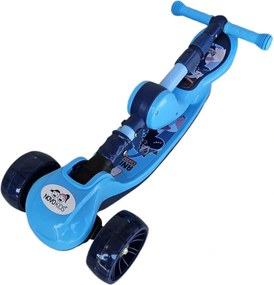 Trotineta 2 in 1 pentru copii cu roti luminoase din silicon NOVOKIDS™ Mini Scooter 8130, Cu melodii , 3 roti, Pliabila, Maner reglabil pe inaltime,