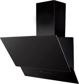 Hota decorativa Kumtel DA6-835-A0A, 450 m³/h, 3 viteze, LED, Filtru din aluminiu, Panou din sticla, Negru
