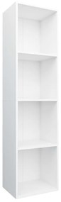 800144 vidaXL Bibliotecă/Comodă TV, alb, 36 x 30 x 143 cm, PAL
