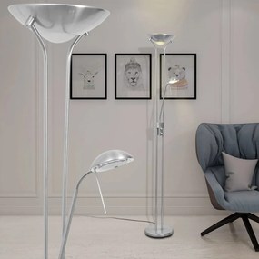 Lampa de podea cu iluminare LED si intensitate variabila, 23 W 1, Argintiu, Argintiu