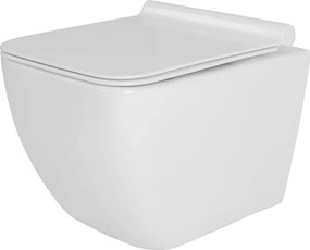 Set vas WC suspendat Rea Hary rimless cu capac softclose alb