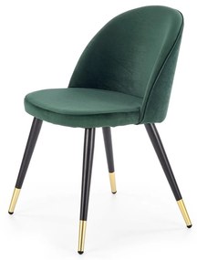 Scaun elegant tapitat cu stofa verde K315, 49X50X80 CM