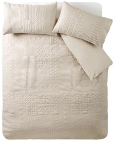 Lenjerie de pat bej pentru pat dublu, extinsă 230x220 cm Folkstone Geo – Catherine Lansfield