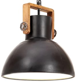 vidaXL Lampă suspendată industrială, 25 w, negru, 30 cm, e27, rotund