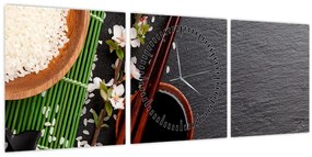 Tablou - Sushi (cu ceas) (90x30 cm)