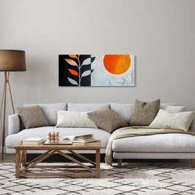 Tablou - Abstracție cu plantă și soare (120x50 cm)